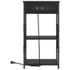 Bedside Cabinets with Shelf with Storage 2 pcs Black oak Engineered wood