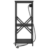 Bedside Cabinets with Shelf with Storage 2 pcs Black oak Engineered wood