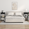 Bedside Cabinets with Shelf with Storage 2 pcs Black oak Engineered wood