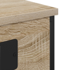 Bedside Cabinet with Shelf with Storage Sonoma oak Engineered wood