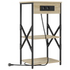 Bedside Cabinet with Shelf with Storage Sonoma oak Engineered wood