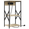 Bedside Cabinets with Shelf with Storage 2 pcs Sonoma oak Engineered wood
