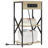 Bedside Cabinets with Shelf with Storage 2 pcs Sonoma oak Engineered wood