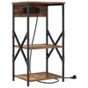 Bedside Cabinets with Shelf with Storage 2 pcs Smoked oak Engineered wood