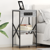 Bedside Cabinet with Shelf with Storage Grey sonoma Engineered wood