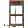 Bedside Cabinet with Shelf with Storage Brown oak Engineered wood