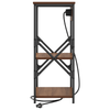 Bedside Cabinets with Shelf with Storage 2 pcs Brown oak Engineered wood