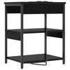 Bedside Cabinet Black oak 41 x 31 x 51 cm Engineered wood