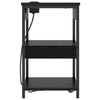Bedside Cabinet Black oak 41 x 31 x 51 cm Engineered wood