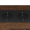 Bedside Cabinet Brown oak Engineered wood