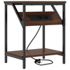 Bedside Cabinet Brown oak Engineered wood