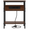 Bedside Cabinet Brown oak Engineered wood