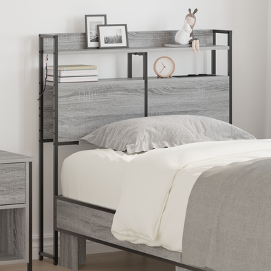 Storage Headboard Grey sonoma 80 cm Engineered wood