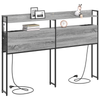 Storage Headboard Grey sonoma 160 cm Engineered wood