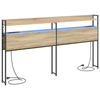 Storage Headboard Sonoma oak 200 cm Engineered wood