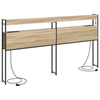 Storage Headboard Sonoma oak 200 cm Engineered wood