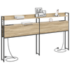 Storage Headboard Sonoma oak 200 cm Engineered wood