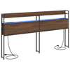 Storage Headboard Brown oak 200 cm Engineered wood