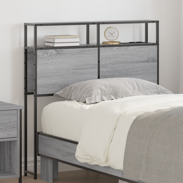 Storage Headboard Grey sonoma 80 cm Engineered wood