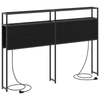 Storage Headboard Black oak 120 cm Engineered wood