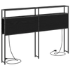 Storage Headboard Black oak 120 cm Engineered wood