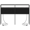 Storage Headboard Black oak 120 cm Engineered wood