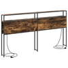 Storage Headboard Smoked oak 200 cm Engineered wood
