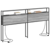 Storage Headboard Grey sonoma 200 cm Engineered wood