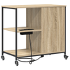 Office Cabinet with Wheel Sonoma oak Engineered wood