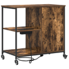 Office Cabinet with Wheel Smoked oak Engineered wood