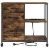 Office Cabinet with Wheel Smoked oak Engineered wood