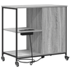 Office Cabinet with Wheel Grey sonoma Engineered wood