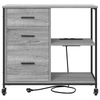 Office Cabinet with Wheel Grey sonoma Engineered wood