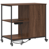 Office Cabinet with Wheel Brown oak Engineered wood