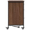 Office Cabinet with Wheel Brown oak Engineered wood