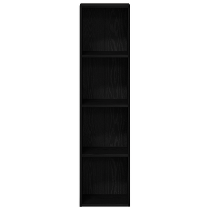 Book Cabinet Black Oak 36 x 30 x 143 cm Engineered Wood