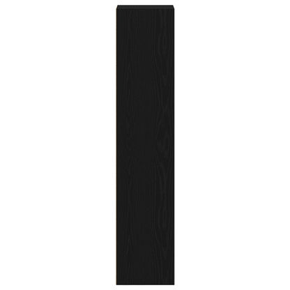 Book Cabinet Black Oak 36 x 30 x 143 cm Engineered Wood