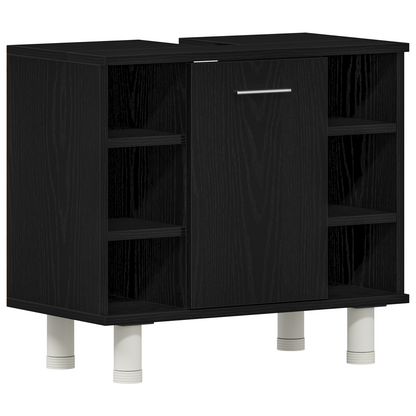 Bathroom Cabinet Black Oak 60 x 32 x 54 cm Engineered Wood