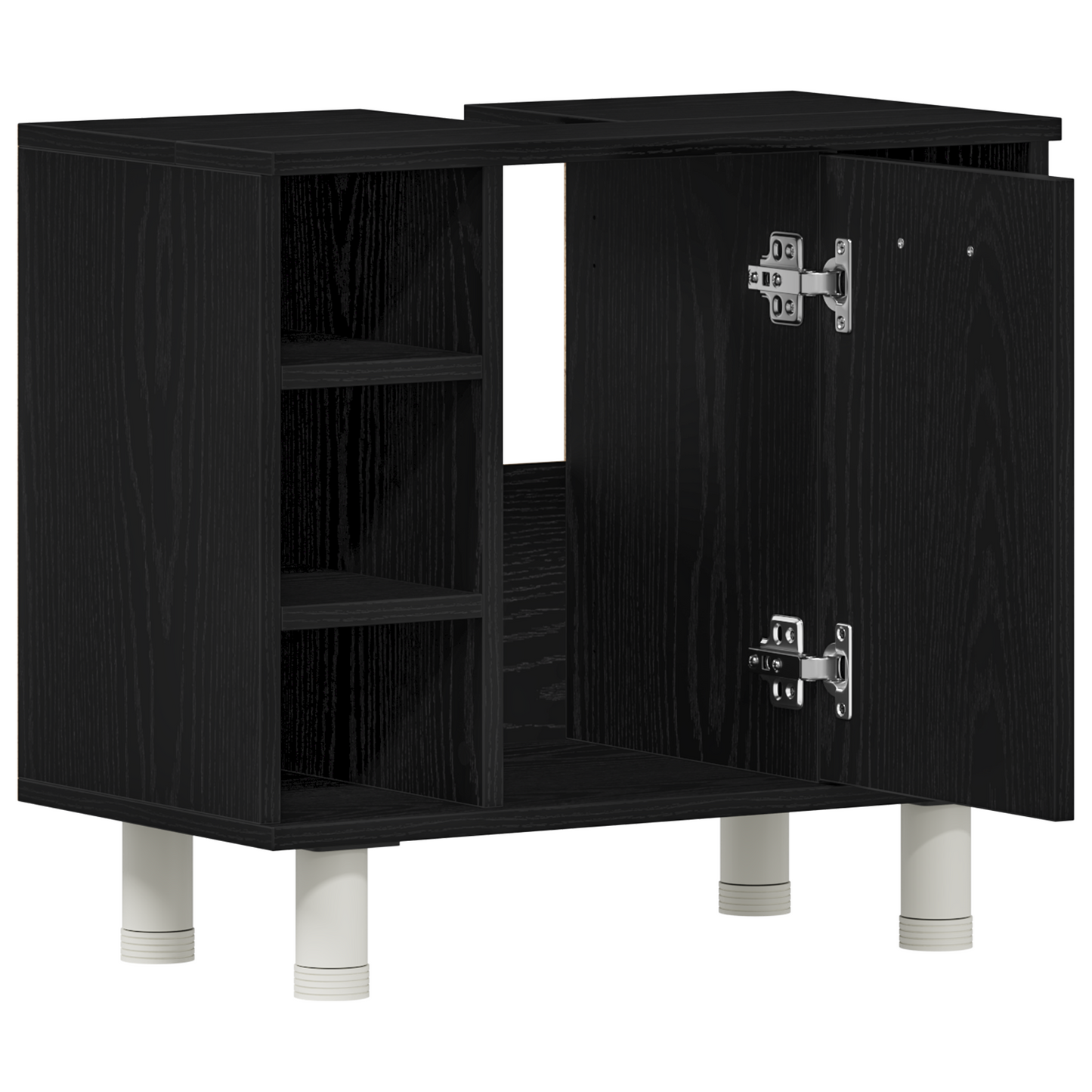 Bathroom Cabinet Black Oak 60 x 32 x 54 cm Engineered Wood