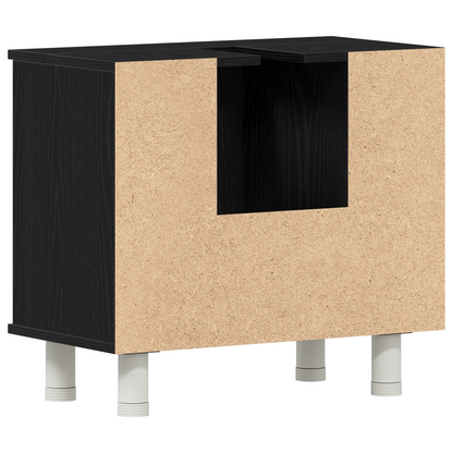 Bathroom Cabinet Black Oak 60 x 32 x 54 cm Engineered Wood