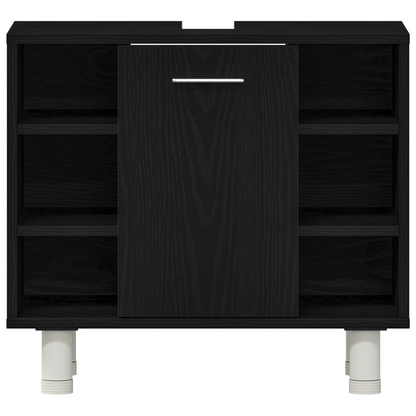 Bathroom Cabinet Black Oak 60 x 32 x 54 cm Engineered Wood