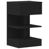 Bedside Cabinet Black Oak 40x35x65 cm Engineered Wood