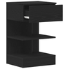 Bedside Cabinet Black Oak 40x35x65 cm Engineered Wood