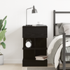Bedside Cabinet Black Oak 40x35x65 cm Engineered Wood