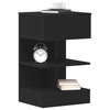 Bedside Cabinet Black Oak 40x35x65 cm Engineered Wood