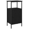 Bedside Cabinet Black Oak 41x31x80 cm Engineered Wood