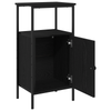 Bedside Cabinet Black Oak 41x31x80 cm Engineered Wood