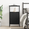 Bedside Cabinet Black Oak 41x31x80 cm Engineered Wood