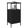 Bedside Cabinet Black Oak 41x31x80 cm Engineered Wood