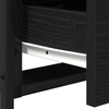 Bedside Cabinet Black Oak 44x45x60 cm Engineered Wood and Steel
